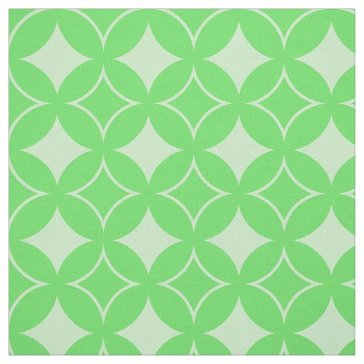 ライムグリーン七宝パターン ファブリック (見本)