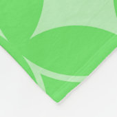 ライムグリーン七宝パターン フリースブランケット (角)