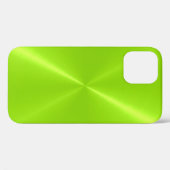 ライムグリーン光沢ステンレス鋼メタル Case-Mate iPhoneケース (裏面 (横))