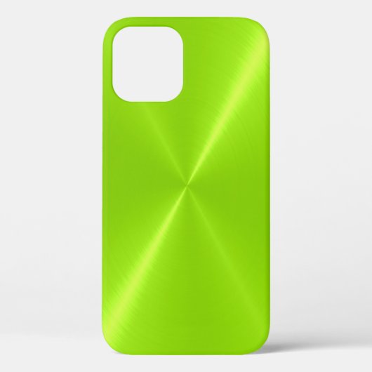 ライムグリーン光沢ステンレス鋼メタル Case-Mate iPhoneケース (裏面)