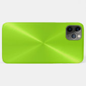ライムグリーン光沢ステンレス鋼メタル Case-Mate iPhoneケース (裏面(横))