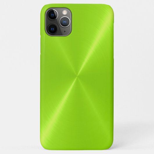 ライムグリーン光沢ステンレス鋼メタル Case-Mate iPhoneケース (裏面)