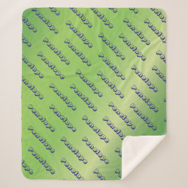 ライムグリーン名コラージュカスタムスクリプト繰り返し シェルパブランケット