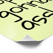 ライムグリーン大きな女の子パンティワードことわざ ポスター (コーナー)