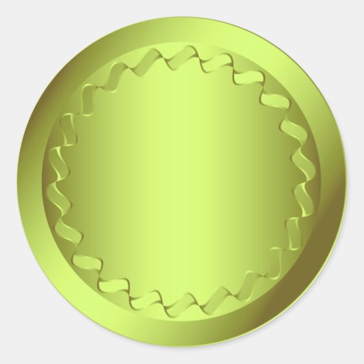 ライムグリーン封筒用シール ラウンドシール (正面)