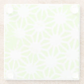 ライムグリーン幾何学模様 ガラスコースター (裏面)