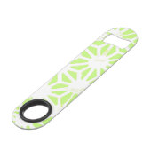 ライムグリーン幾何学模様 スピード栓抜き (正面アングル)