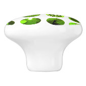 ライムグリーン忙し水玉模様 セラミックノブ (側面)