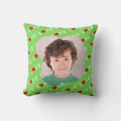 ライムグリーン愛 クッション (正面)