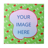 ライムグリーン愛 タイル (正面)