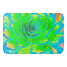 ライムグリーン果樹汁多肉性セダムロゼット バスマット