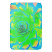 ライムグリーン果樹汁多肉性セダムロゼット バスマット (正面縦)