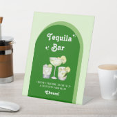 ライムグリーン柑橘系レトロテキーラバー 台座サイン (インサイチュ)