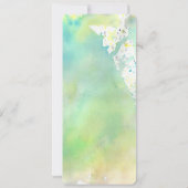 ライムグリーン水カラーメニュー 招待状 (裏面)