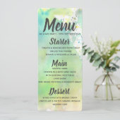 ライムグリーン水カラーメニュー 招待状 (スタンド正面)