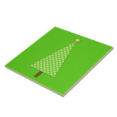 ライムグリーン水玉模様モダンクリスマスツリー タイル (側面)