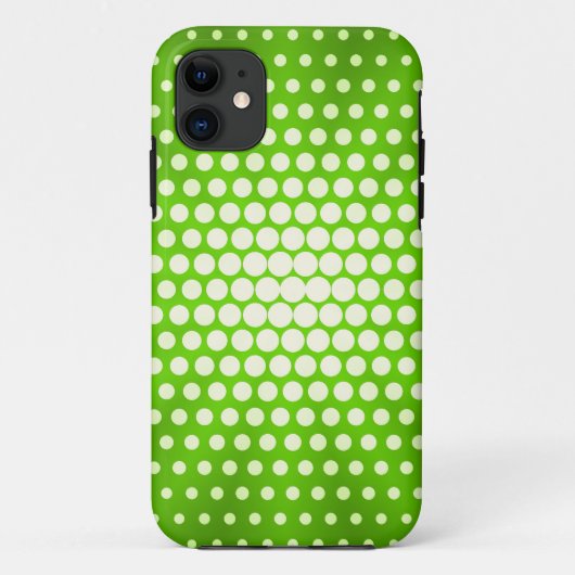 ライムグリーン水玉模様 Case-Mate iPhoneケース (裏面)