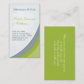 ライムグリーン法律事務所の法的ビジネス企業のカード 名刺 (正面/裏面)