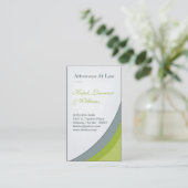 ライムグリーン法律事務所の法的ビジネス企業のカード 名刺 (スタンド正面)