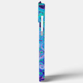 ライムグリーン溝抽象芸術レトロ液スワール Case-Mate iPhoneケース (裏面 / 左)