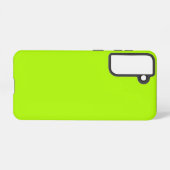 ライムグリーン無地のカラー SAMSUNG GALAXYケース (裏面横)