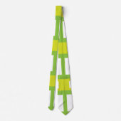 ライムグリーン白ストライプ色 ネクタイ (裏面)