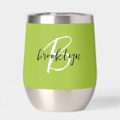 ライムグリーン白黒モノグラム (背面)