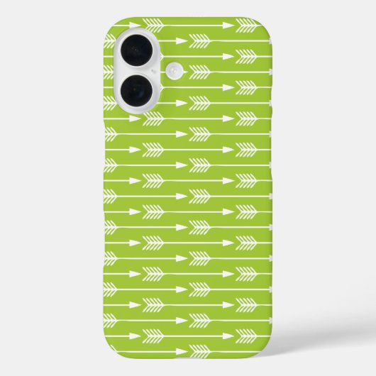 ライムグリーン矢印パターン Case-Mate iPhoneケース (裏面)