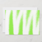 ライムグリーン絵を描スプレー写真卒業パーティー 招待状 (裏面)