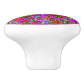 ライムグリーン絵画アジサイ付きガーデンキルト セラミックノブ (側面)