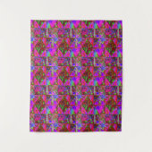 ライムグリーン絵画アジサイ付きガーデンキルト タペストリー (正面)