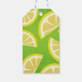 ライムグリーン背景のレモンスライス ギフトタグ (裏面)