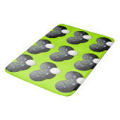 ライムグリーン芝鉢、記憶泡風呂 バスマット (アングル)