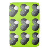 ライムグリーン芝鉢、記憶泡風呂 バスマット (正面縦)