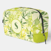 ライムグリーン葉プリントカットソーバッグ ドップキット (右コーナー)