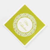 ライムグリーン装飾パターン（の模様が）ある (コーナー)