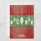 ライムグリーン赤メリーと明るいファミリーフォトカード シーズンカード (裏面)