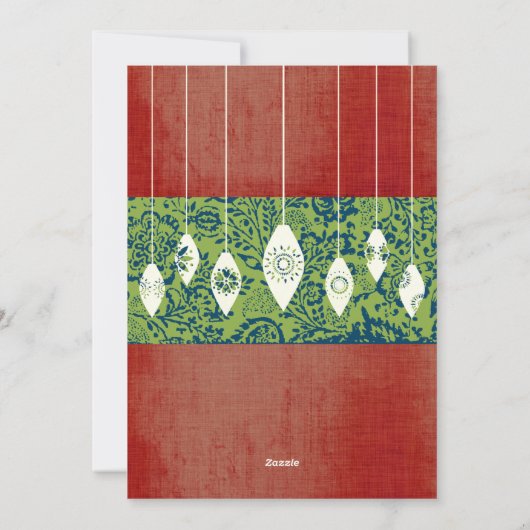 ライムグリーン赤メリーと明るいファミリーフォトカード シーズンカード (裏面)