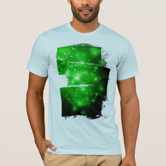 ライムグリーン銀河系バースト Tシャツ (正面)