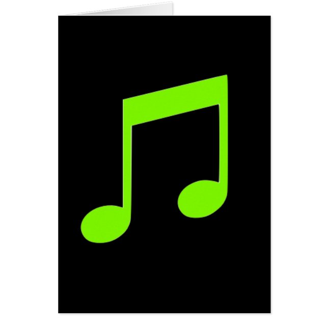 ライムグリーン音楽カード (正面)