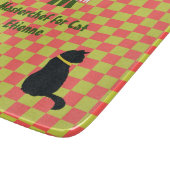 ライムグリーン&コーラルピンク二色チェック カッティングボード (角)