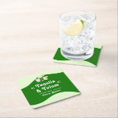 ライムグリーン シトラス テキーラ & ツルム独身最後の週末 スクエアペーパーコースター (インサイチュ)