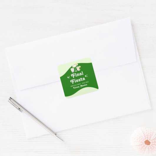 ライムグリーン シトラス ファイナル フィエスタ ブライズメイド スクエアシール (封筒)