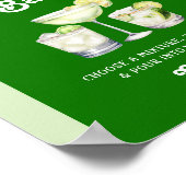 ライムグリーン シトラス レトロ テキーラ バー ポスター (角)