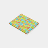 ライムグリーン、シナモンブラウン、ターコイズ長方形 ポストイット (アングル)