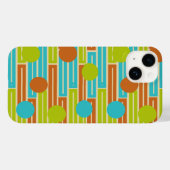 ライムグリーン、シナモンブラウン、ターコイズ長方形 Case-Mate iPhoneケース (裏面 (横))
