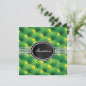 ライムグリーン ブラックダイヤモンド ブラックタイ パーティー 招待状 (スタンド正面)