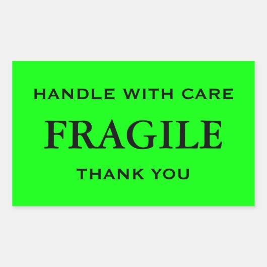 ライムグリーン/ブラック脆性。ハンドル気に付き。 長方形シール (正面)