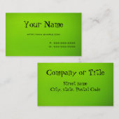 ライムグリーン 名刺 (正面/裏面)