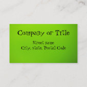 ライムグリーン 名刺 (裏面)